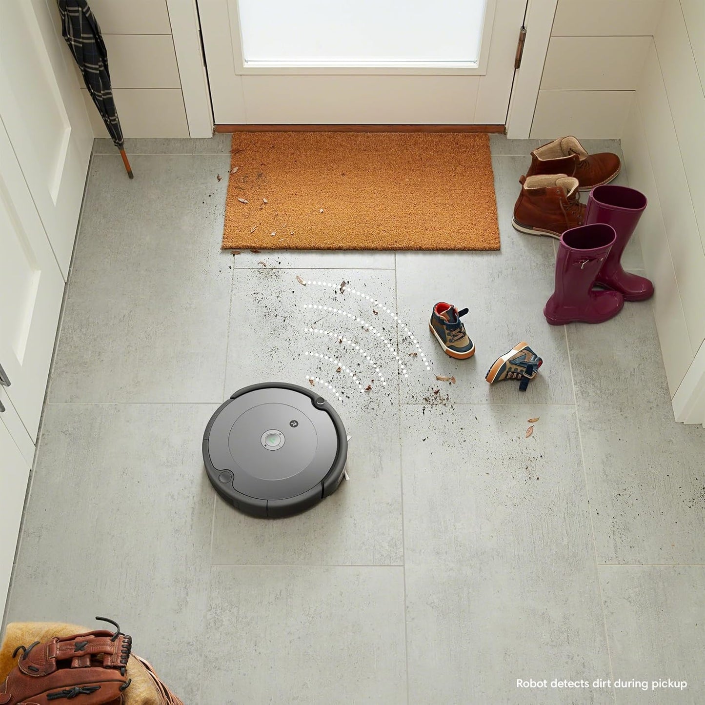 iRobot Roomba Combo Essential Saug- und Wischroboter (Y0112), leistungsstarkes Saugen und Wischen, 4-Stufen-Reinigungssystem, 3 Saugstufen, Spot-Cleaning, steuerbar über App, Tasten oder Sprache, Wei