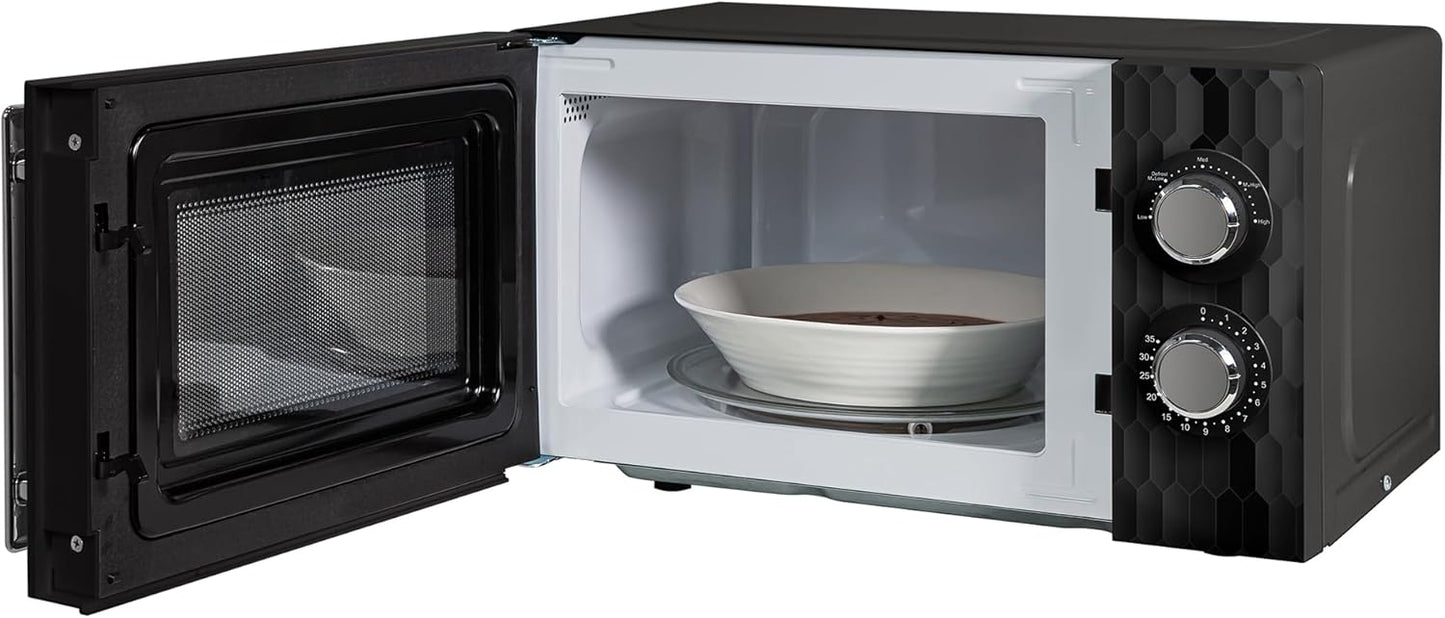 Russell Hobbs Honeycomb RHMM715G 17 Liter 700 W Grau Solo manuelle Mikrowelle mit 5 Leistungsstufen, integrierter Timer und Auftaufunktion