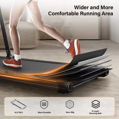 Laufband für Zuhause-AIRHOT, 2,5 PS Walking Pad, Untertisch-Laufband mit Fernbedienung und LED-Anzeige, maximale Geschwindigkeit von 6 km/h BZW. 12 km/h. Kompaktes Laufband für zuhause oder das Büro