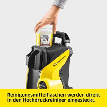 Kärcher Hochdruckreiniger K 5 Power Control, Druck: max. 145 bar, Fördermenge: 500 l/h, Flächenleistung: 40 m²/h, Wasserfilter, Gewicht: 13 kg, Hochdruckschlauch und -pistole, Dreckfräser, Strahlrohr