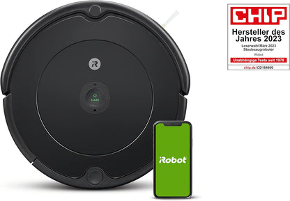iRobot Roomba Combo Essential Saug- und Wischroboter (Y0112), leistungsstarkes Saugen und Wischen, 4-Stufen-Reinigungssystem, 3 Saugstufen, Spot-Cleaning, steuerbar über App, Tasten oder Sprache, Wei