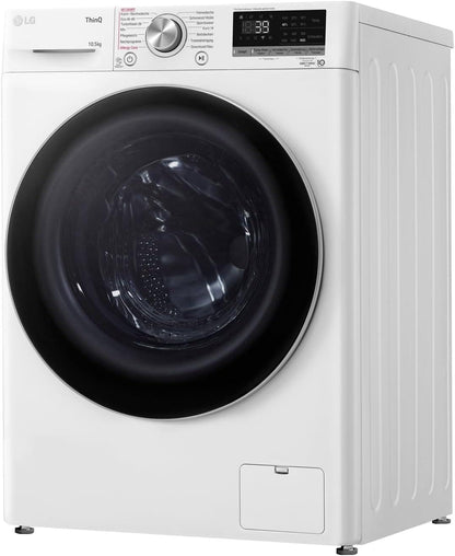 LG F4WV7080, Klasse A, Frontlader-Waschmaschine 8 kg, 1400 U/Min, AI Direct Drive, Wi-Fi, Tiefenreinigung mit Dampf, Groe Kapazitt, TRIPLE A, Außentür aus Sicherheitsglas, 62 x 60 x 85 cm Wei