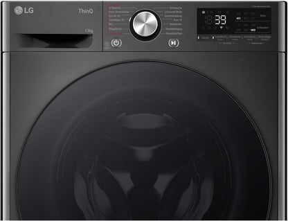 LG F4WV7080, Klasse A, Frontlader-Waschmaschine 8 kg, 1400 U/Min, AI Direct Drive, Wi-Fi, Tiefenreinigung mit Dampf, Groe Kapazitt, TRIPLE A, Außentür aus Sicherheitsglas, 62 x 60 x 85 cm Wei