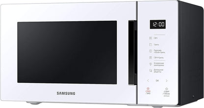 Samsung Tisch-Mikrowelle Glas Design MG23T5018CP/ET, knuspriges Kochen, AirFry, Mikrowelle + Grill 800 W + 1100 W, 23 l, 49 x 27,5 x 38 cm, Puder