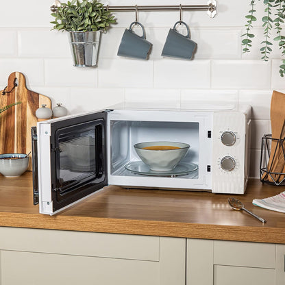 Russell Hobbs Honeycomb RHMM715G 17 Liter 700 W Grau Solo manuelle Mikrowelle mit 5 Leistungsstufen, integrierter Timer und Auftaufunktion