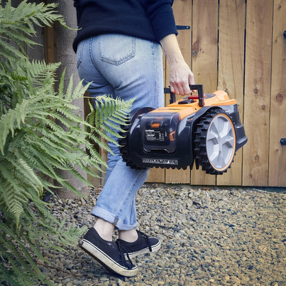LawnMaster VBRM16 OcuMow™ Mähroboter für geeignet für bis zu 100 qm-Selbstfahrender Rasenmäher Roboter mit MX 24V 4.0Ah Lithium-Ionen Akku Ohne Kabel