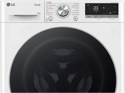 LG F4WV7080, Klasse A, Frontlader-Waschmaschine 8 kg, 1400 U/Min, AI Direct Drive, Wi-Fi, Tiefenreinigung mit Dampf, Groe Kapazitt, TRIPLE A, Außentür aus Sicherheitsglas, 62 x 60 x 85 cm Wei