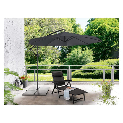 LIVARNO home Ampelschirm, 3 m, mit Handkurbel, anthrazit - B-Ware sehr gut