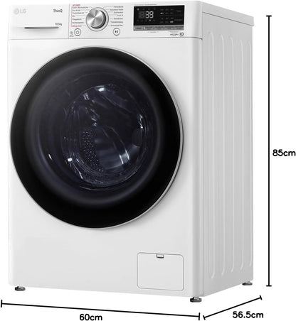 LG F4WV7080, Klasse A, Frontlader-Waschmaschine 8 kg, 1400 U/Min, AI Direct Drive, Wi-Fi, Tiefenreinigung mit Dampf, Groe Kapazitt, TRIPLE A, Außentür aus Sicherheitsglas, 62 x 60 x 85 cm Wei