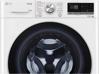 LG F4WV7080, Klasse A, Frontlader-Waschmaschine 8 kg, 1400 U/Min, AI Direct Drive, Wi-Fi, Tiefenreinigung mit Dampf, Groe Kapazitt, TRIPLE A, Außentür aus Sicherheitsglas, 62 x 60 x 85 cm Wei