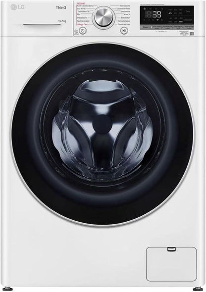 LG F4WV7080, Klasse A, Frontlader-Waschmaschine 8 kg, 1400 U/Min, AI Direct Drive, Wi-Fi, Tiefenreinigung mit Dampf, Groe Kapazitt, TRIPLE A, Außentür aus Sicherheitsglas, 62 x 60 x 85 cm Wei