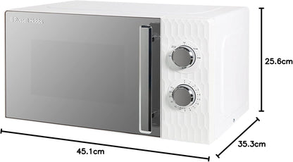 Russell Hobbs Honeycomb RHMM715G 17 Liter 700 W Grau Solo manuelle Mikrowelle mit 5 Leistungsstufen, integrierter Timer und Auftaufunktion
